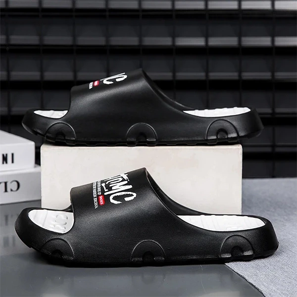 Letter Print Anti-Slip EVA Lightweight Soft Sole Bathroom Outdoor Men Casual Wea