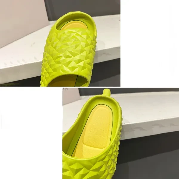 Yellow Comfortable PVC Slippers with Rubber Sole for Fashionable Men