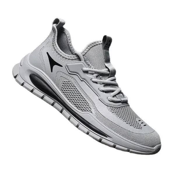 Breathable Mesh Non Slip Men Sports Shoes Lace Closure Soft Sole Almond Toe Runn