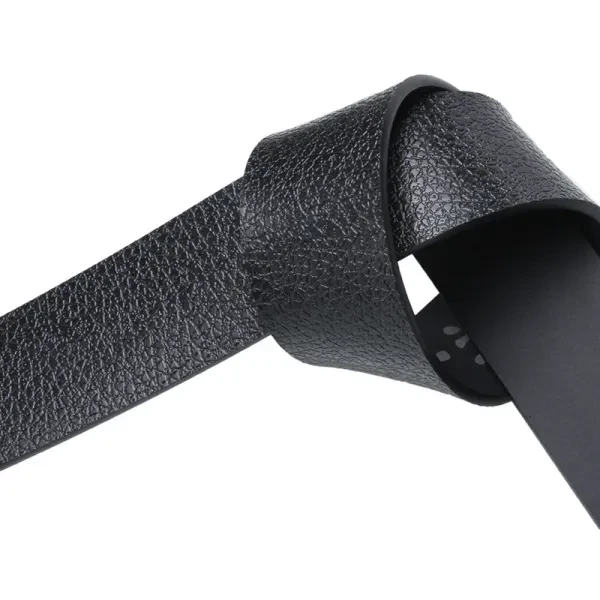 Black Silver Skull Buckle Leather Belt - Stylish Men's Accessory