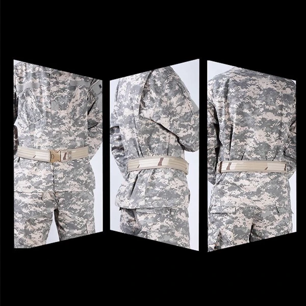Khaki Tactical Belt for Men with Heavy Duty Buckle - Outdoor Travel Hunting Hiki