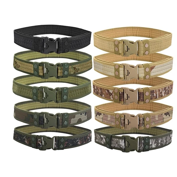 Unisex Tactical Belt for Hunting Hiking - Black Adjustable Rapid Release