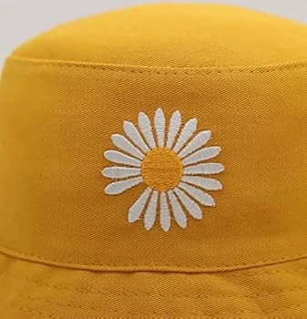 Daisy Flower Sun Protective Yellow Color Lightweight Cotton Unisex Cap