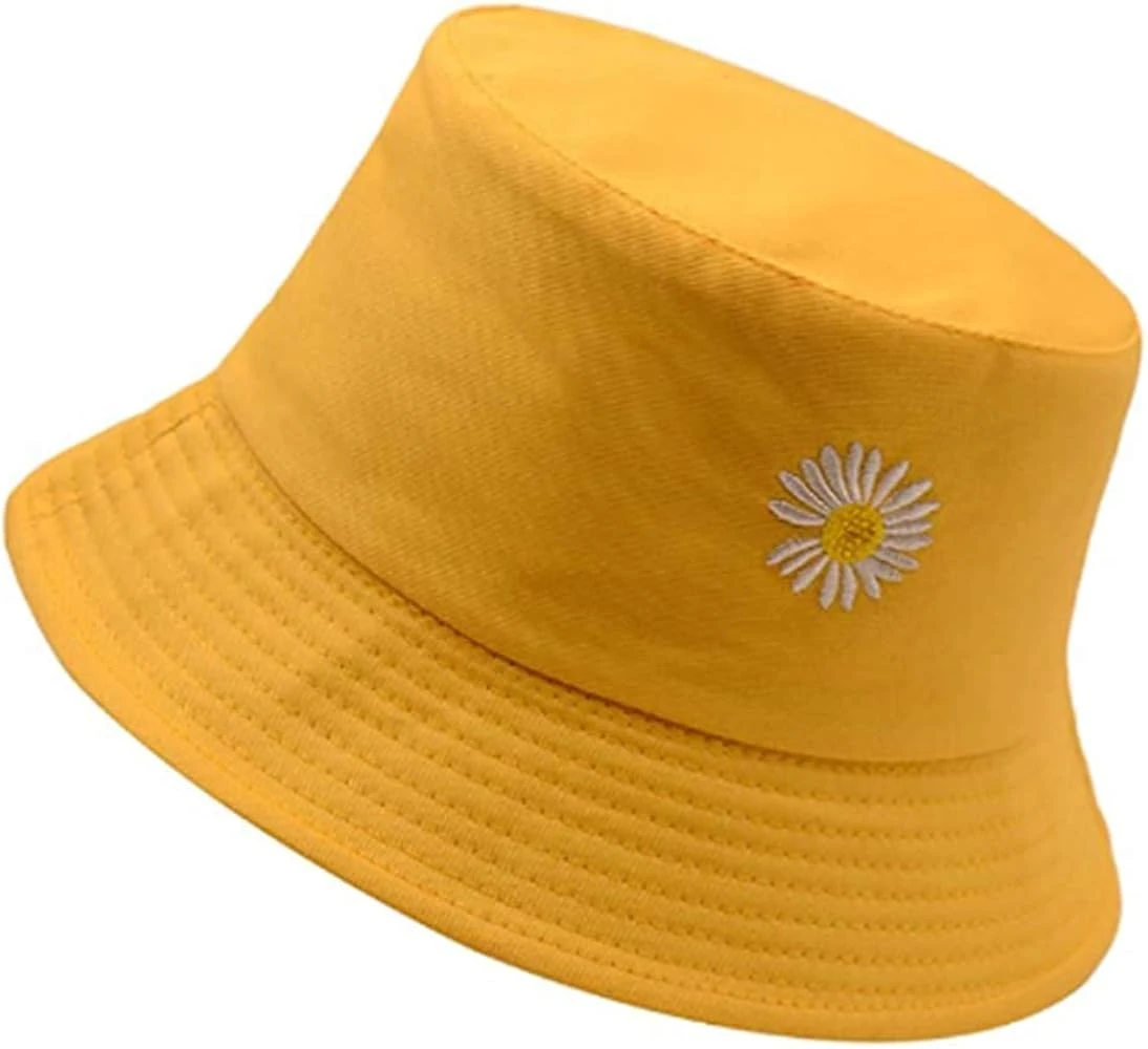 Daisy Flower Sun Protective Yellow Color Lightweight Cotton Unisex Cap