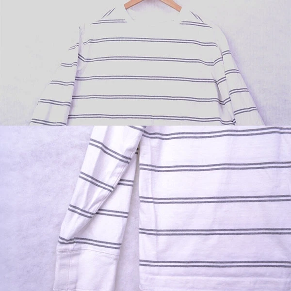 Men's White Stripes Sleepwear Set - Soft Cotton Top & Elastic Waist Pajama