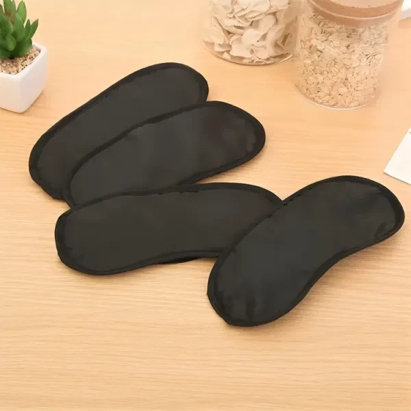 Men Headwear Soft Fabric Light Isolation Portable Travel Eye Cover Black Color S