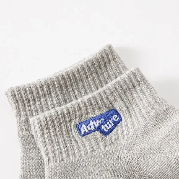 5 Pairs Hollow Mesh Detail Socks Men Breathable Summer Low-Cut Mesh Socks Set