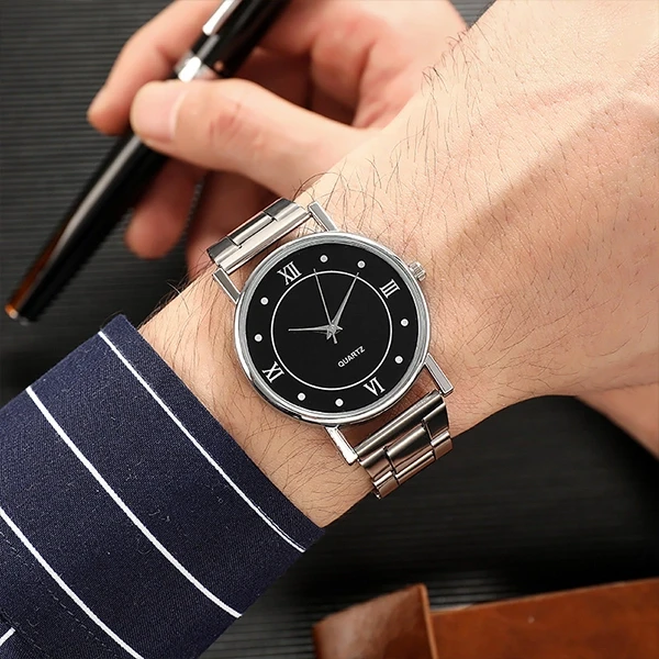Luxury Steel Business Watch for Men - Premium Quality Quartz Wristwatch
