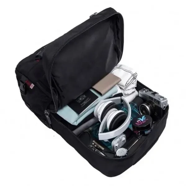 Blue Canvas Travel Backpack - Waterproof Large Capacity Premium Quality Adjustab