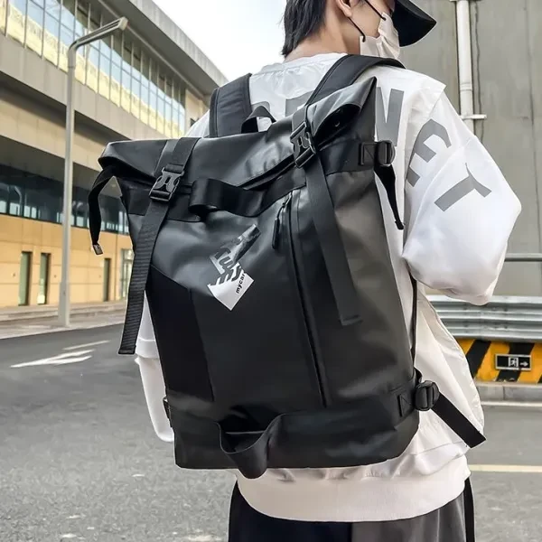 Men's Waterproof Backpack - Korean Style - Ideal for Hiking Gym School & Travel
