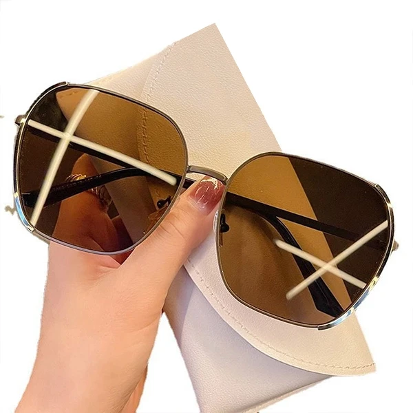 UV Protection Sunglasses | Korean Round Face Shades | Big Face Slimming | Glass
