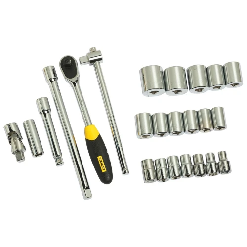 Stanley Stmt72795-8 Sq. Drive Metric 1/2'' 6 Point Socket Set (24-Pieces)