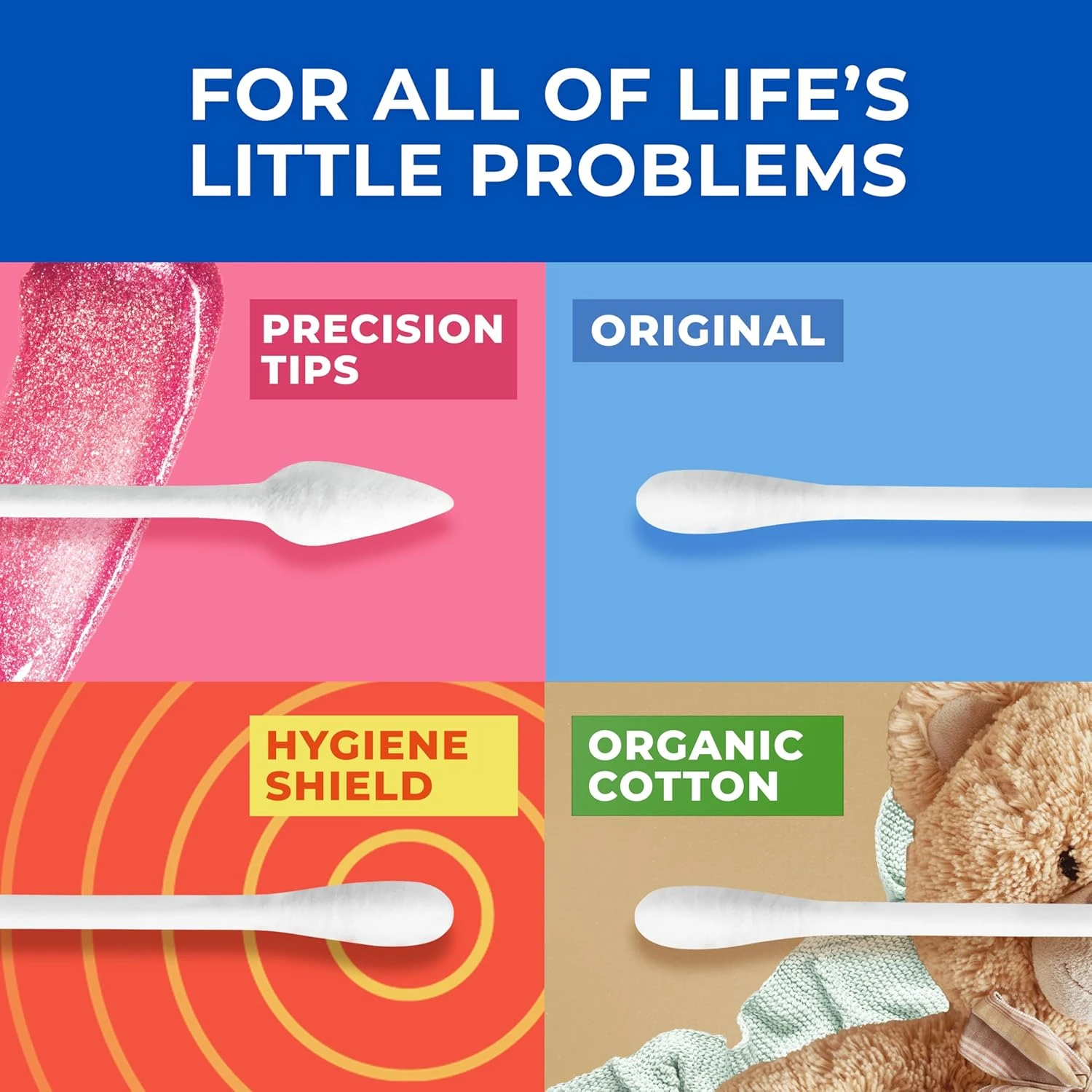Q-tips Cotton Swabs For Hygiene and Beauty Care Original Cotton Swab Made With 1