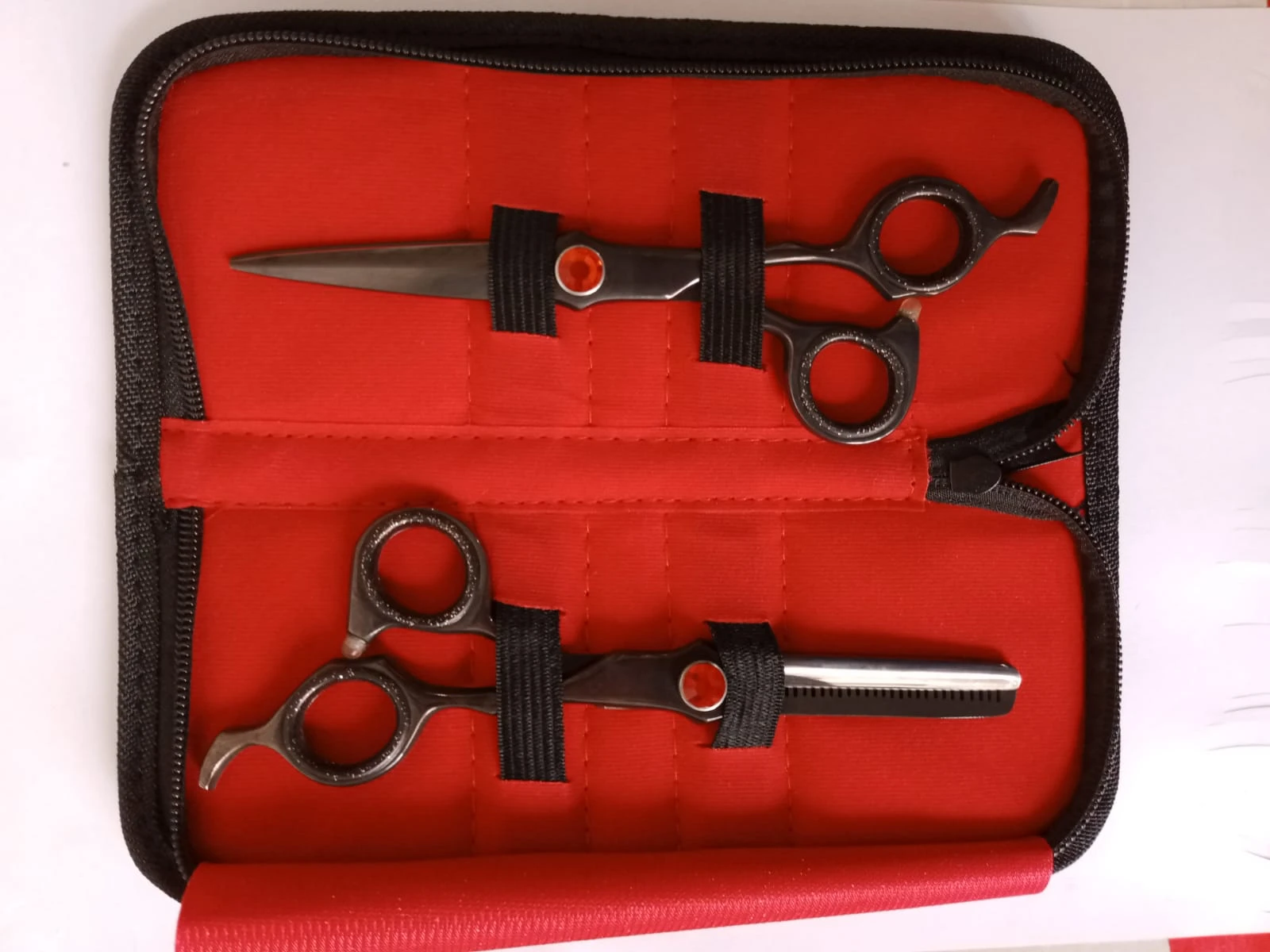 2 Pcs Barber Hair Trimming Set In Black