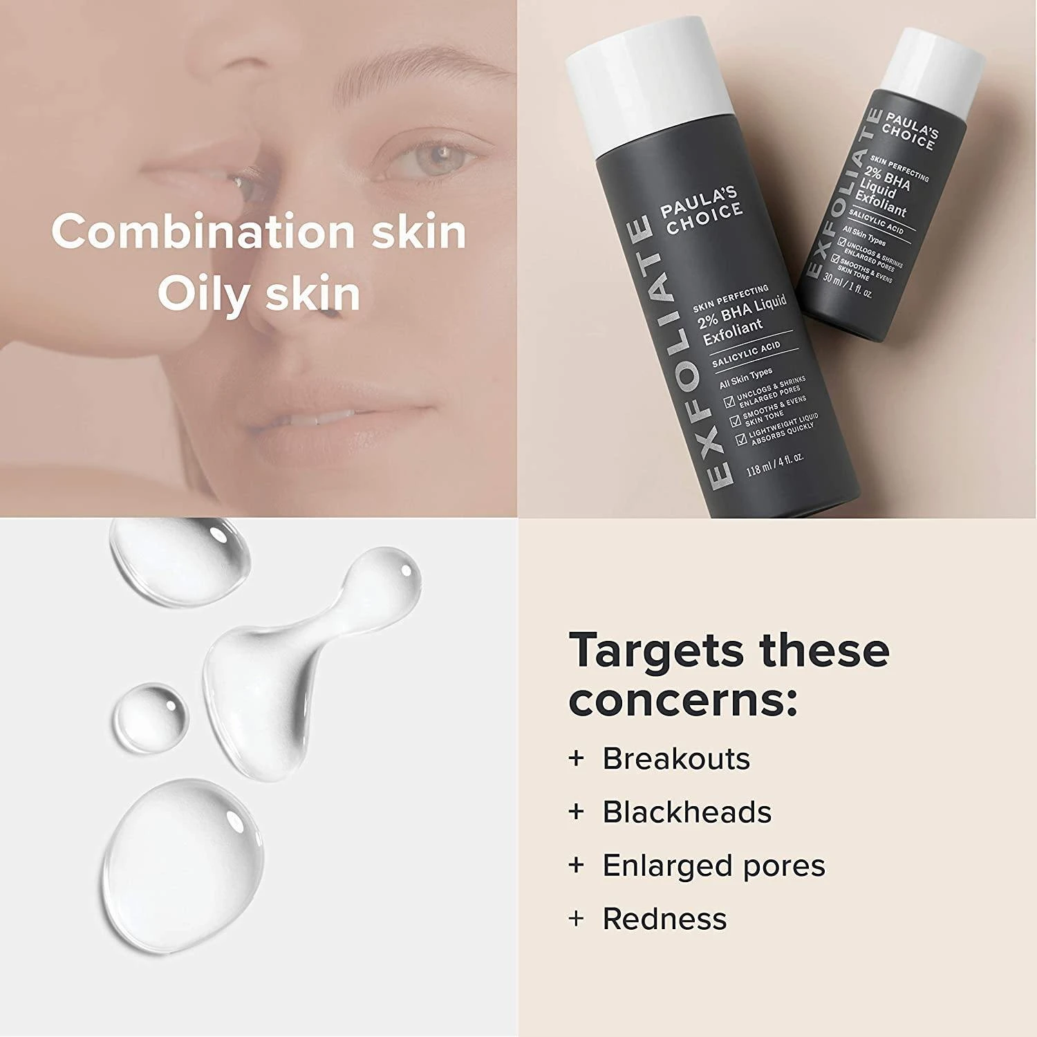 Paula's Choice SKIN PERFECTING 2% BHA Liquid Salicylic Acid Exfoliant - Facial E