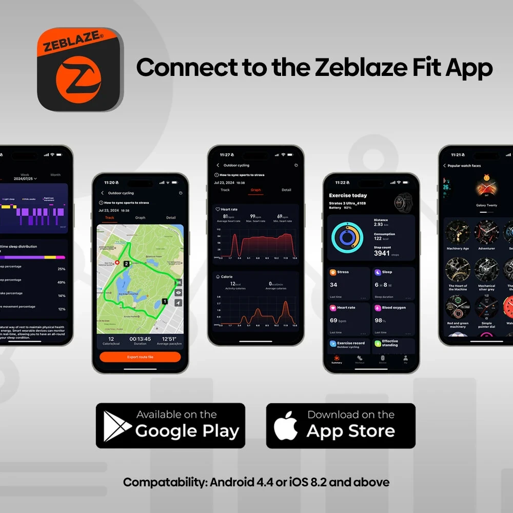 Zeblaze Stratos 3 Ultra Smart Watch - 1.43" AMOLED, GPS Dual Brand, 5 ATM & IP69