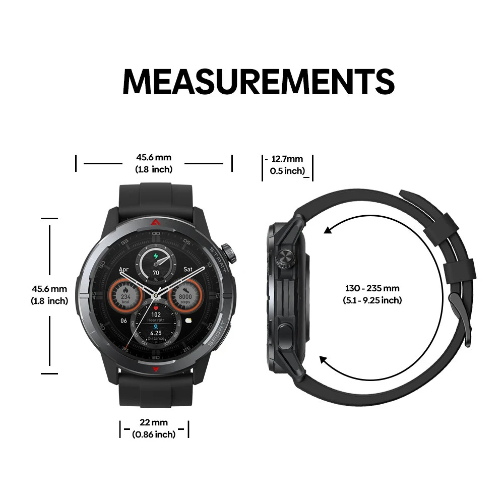 Zeblaze Stratos 3 Ultra Smart Watch - 1.43" AMOLED, GPS Dual Brand, 5 ATM & IP69