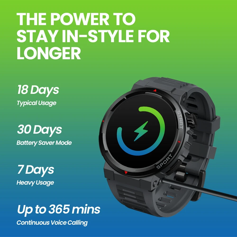 Zeblaze Ares 3 Plus Smart Watch - 1.43" AMOLED, Stainless Steel, IP68