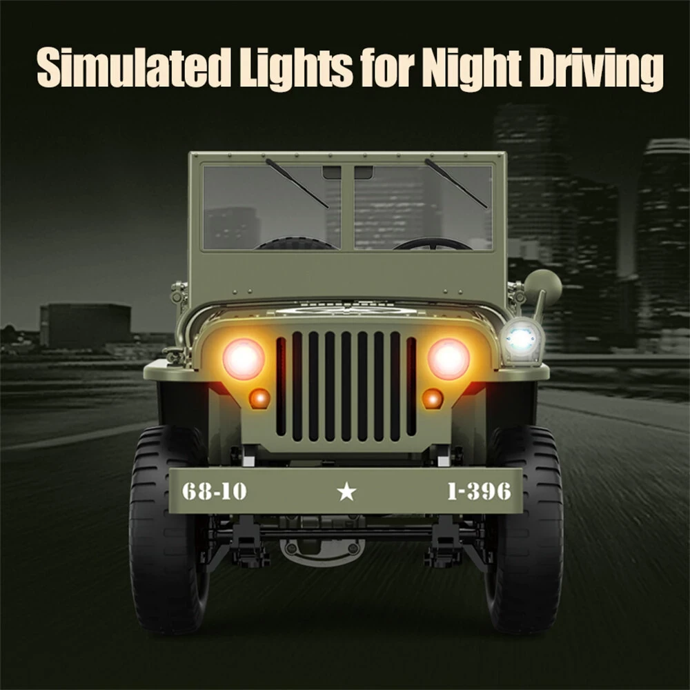 JJRC C8815 RTR 1/10 2.4G 4WD RC Car Willys Military Truck for Jeep Off-Road Clim