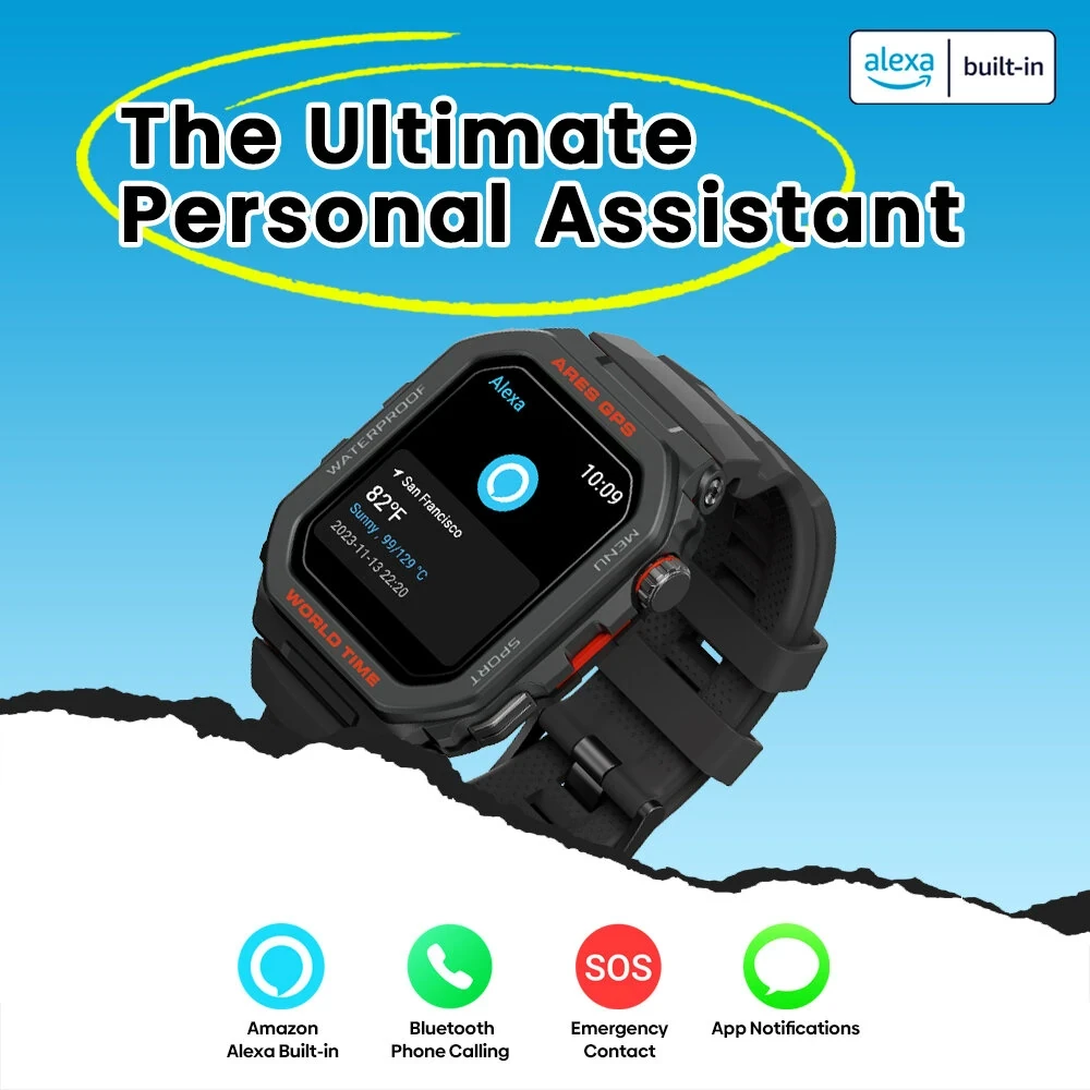 [World Premiere]Zeblaze Ares GPS Rugged 1.75 inch HD 3 ATM Detailed Health and W
