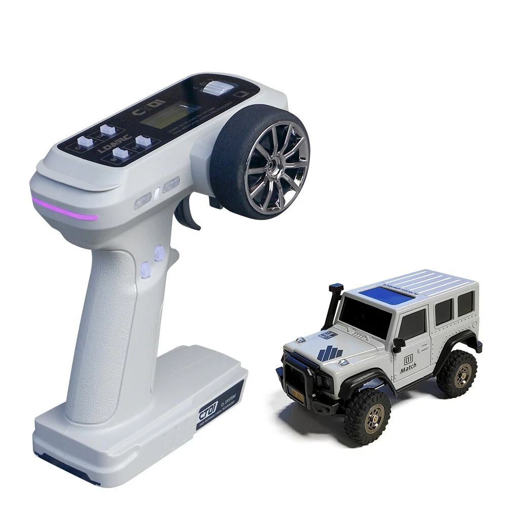 LDARC X43 1/43 2.4G 4WD RC Car Rock Crawler Mini Climbing LED Light Off-Road Veh