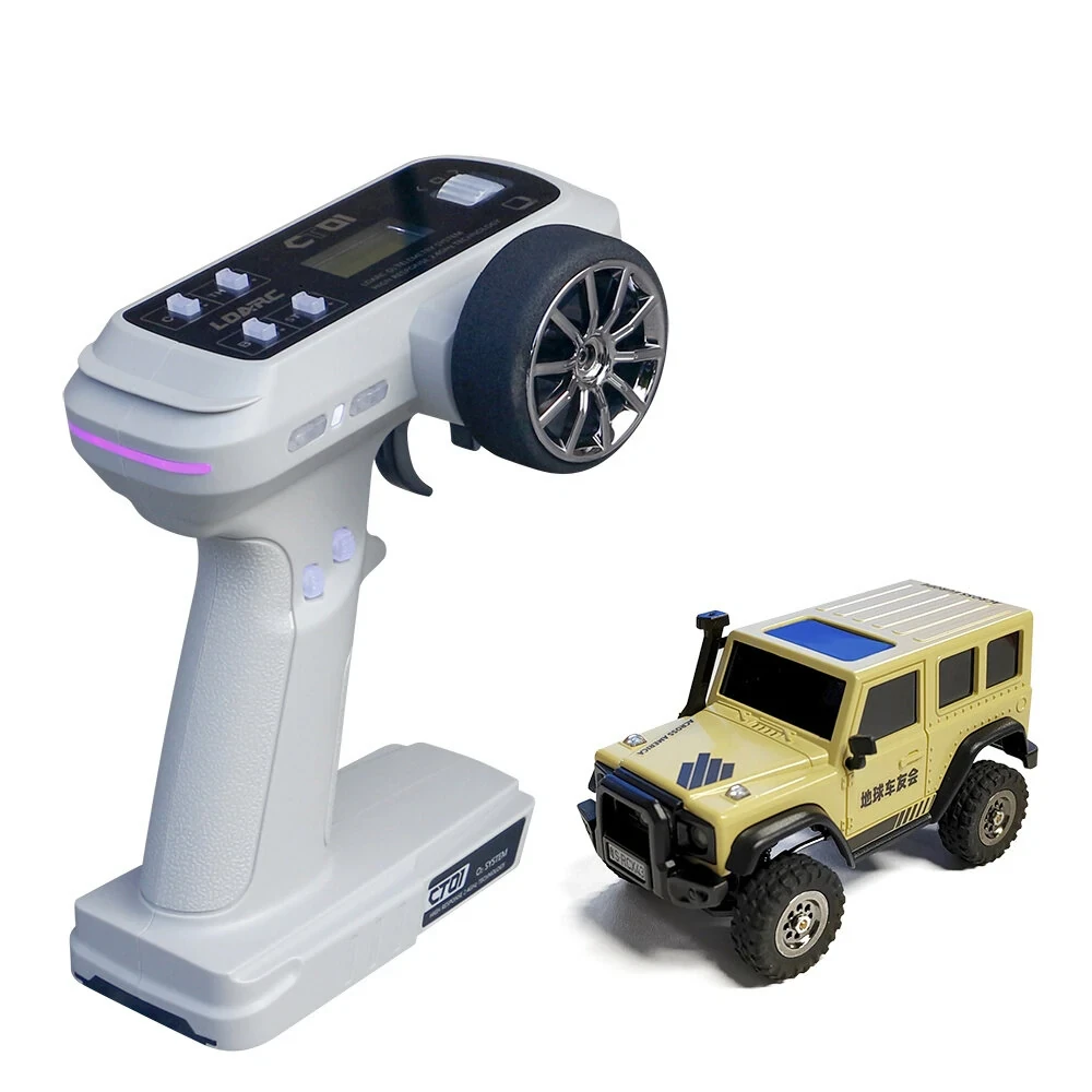 LDARC X43 1/43 2.4G 4WD RC Car Rock Crawler Mini Climbing LED Light Off-Road Veh