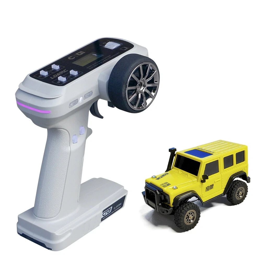 LDARC X43 1/43 2.4G 4WD RC Car Rock Crawler Mini Climbing LED Light Off-Road Veh