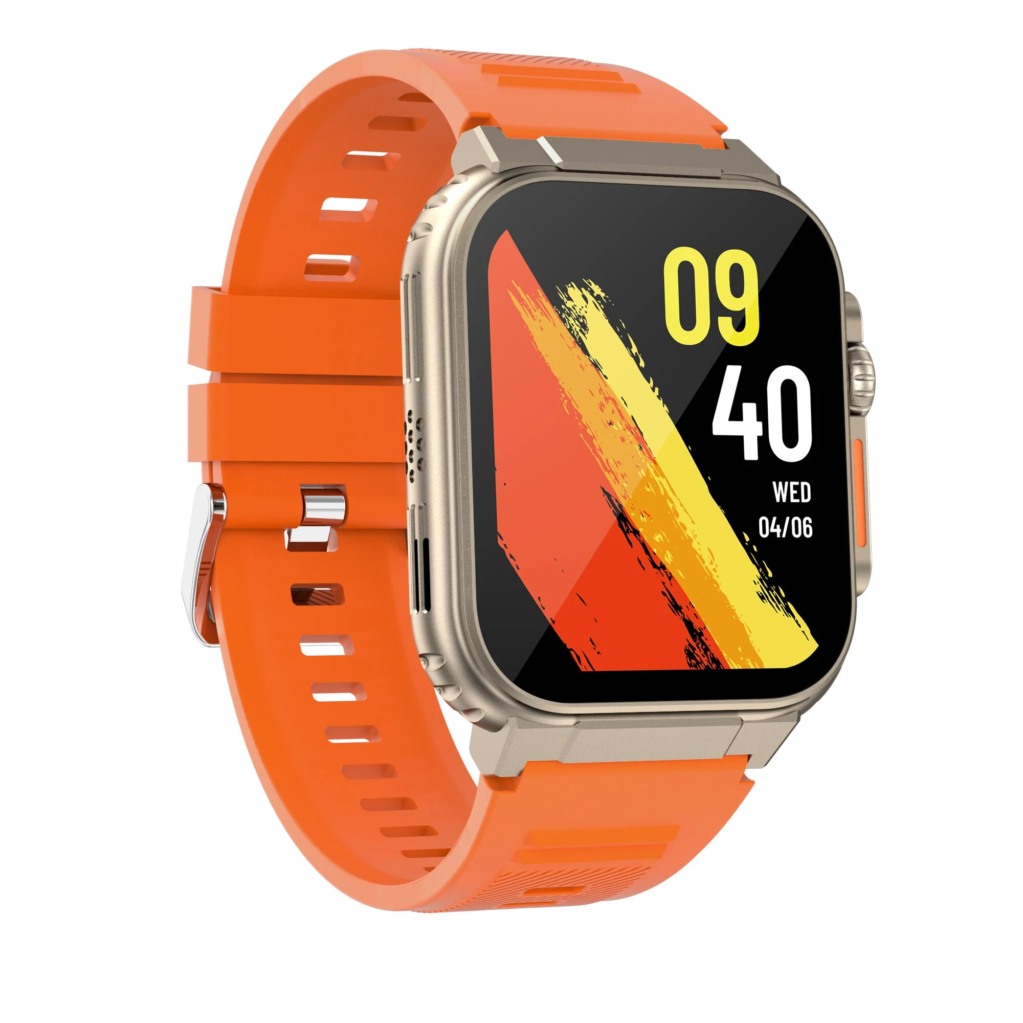 A70 1.96 inch HD Screen Heart Rate Blood Pressure SpO2 Monitor BT5.0 600mAh TWS