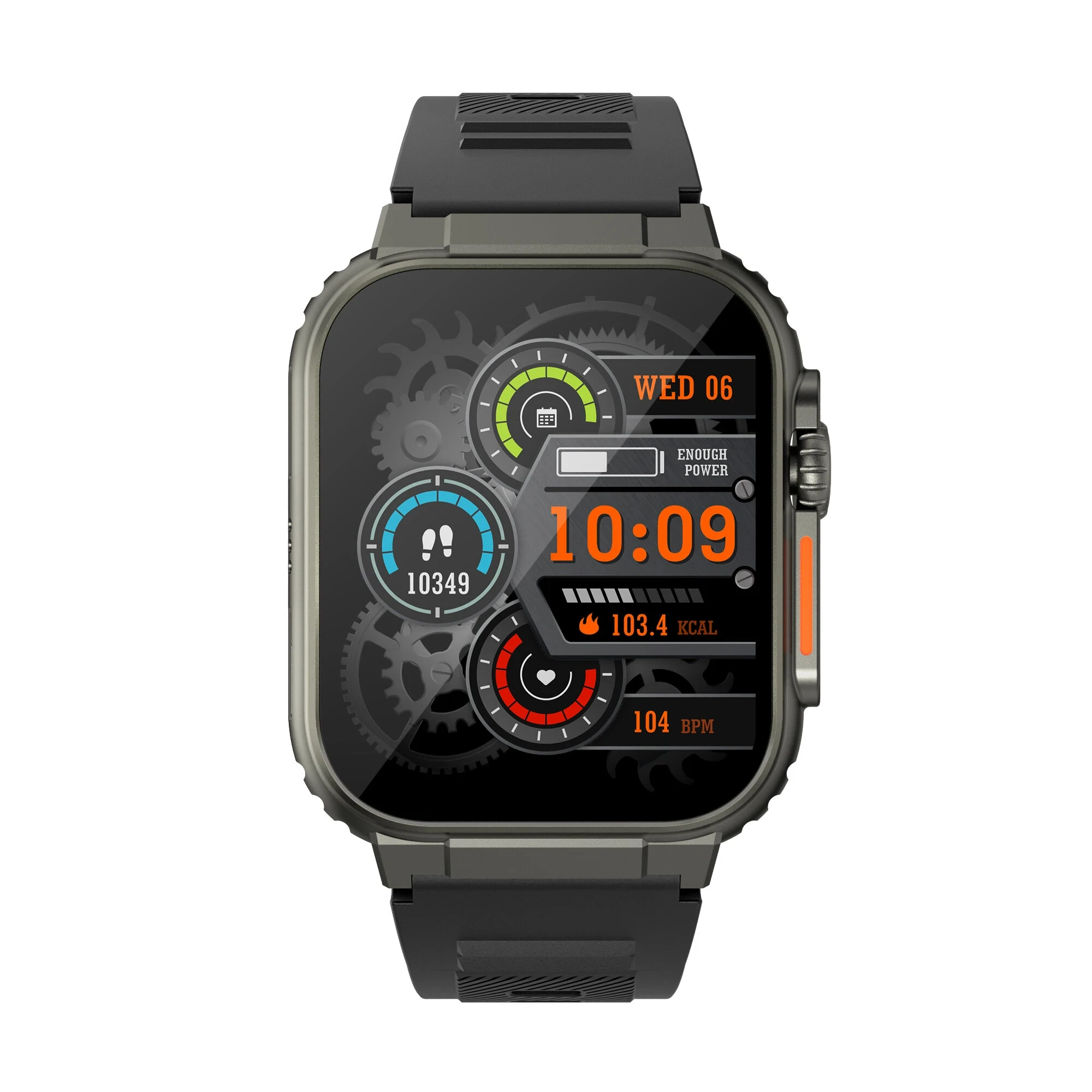 A70 1.96 inch HD Screen Heart Rate Blood Pressure SpO2 Monitor BT5.0 600mAh TWS
