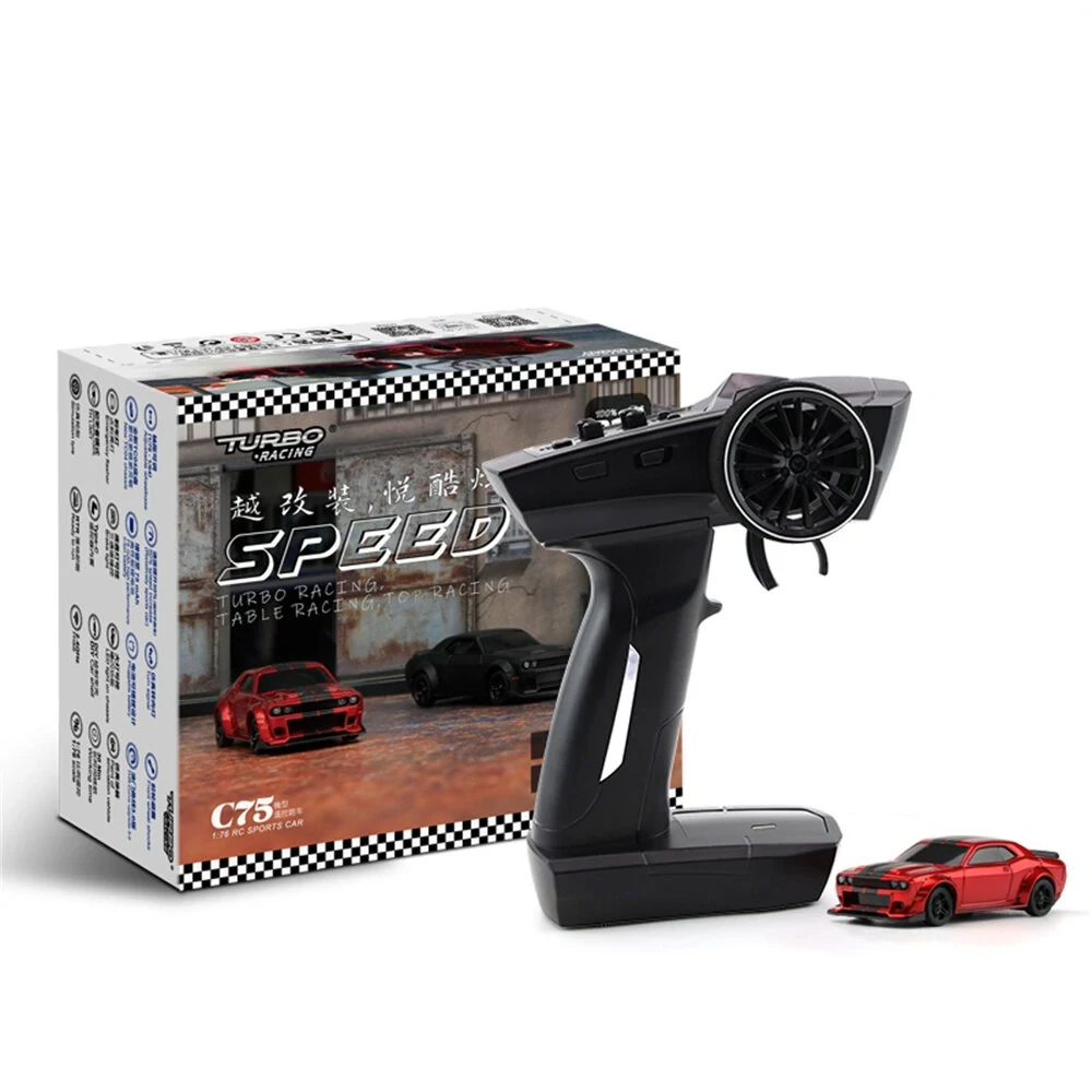 Turbo Racing C75 RTR 1/76 2.4G RWD Mini Drift RC Car Sports Truck LED Lights Ful