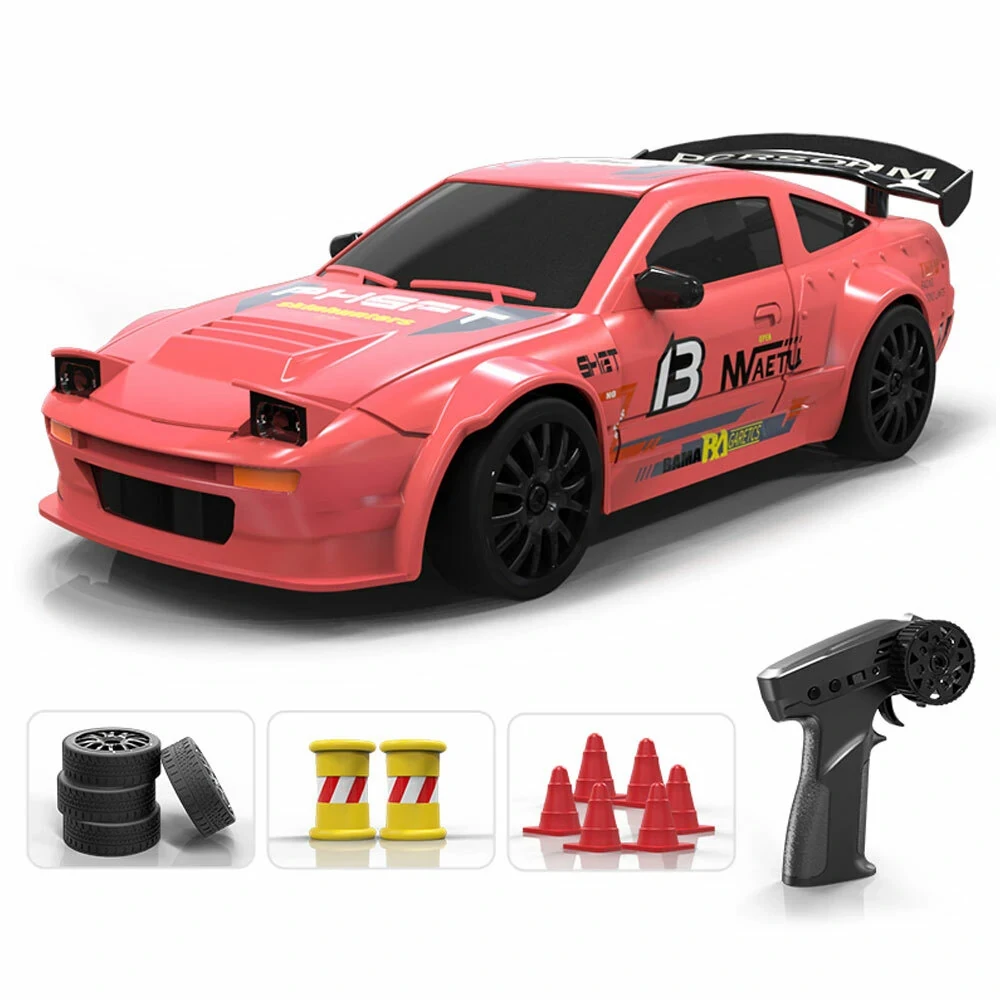 WH S812 1/24 2.4G 4WD Drift RC Car On-Road Vehicles RTR Model - White Two Batter
