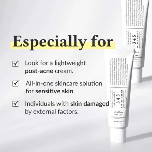 Dr.Althea 345 Relief Cream | Daily Face Moisturizer | Blemish Relief Care | Soot