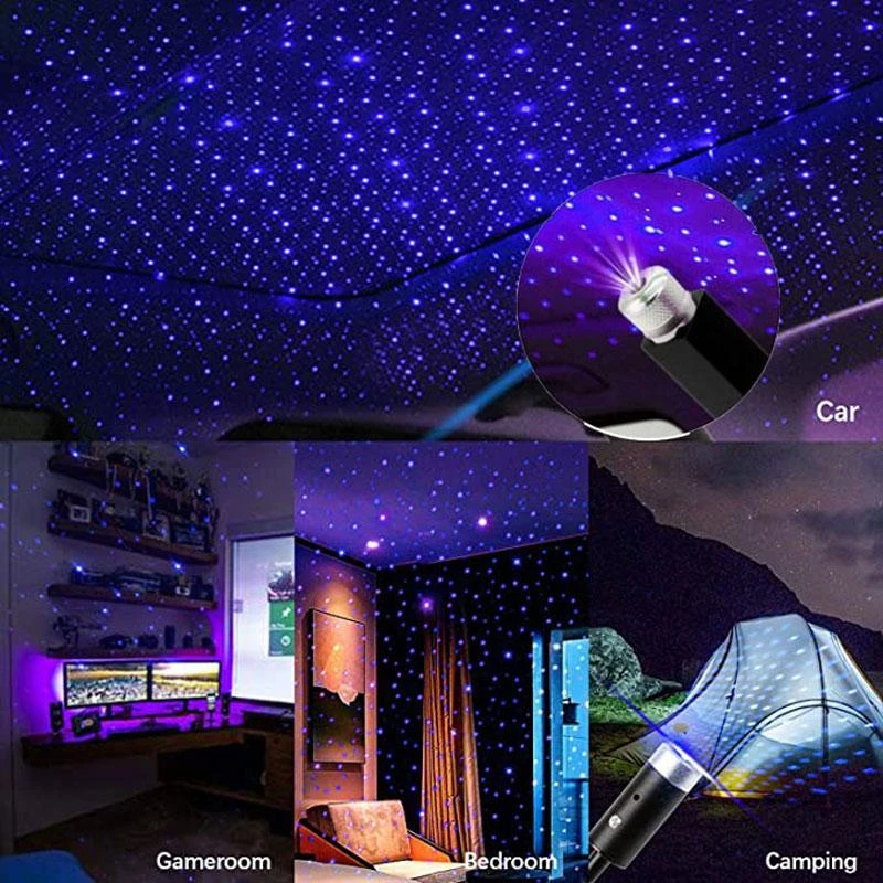 USB Car Roof Star LED Lights