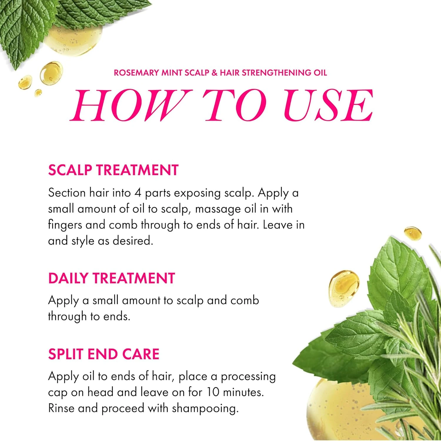 Mielle Organics MIELLE  ROSEMARY MINT  SCALP & HAIR OIL INFUSED W/BIOTIN & ENC