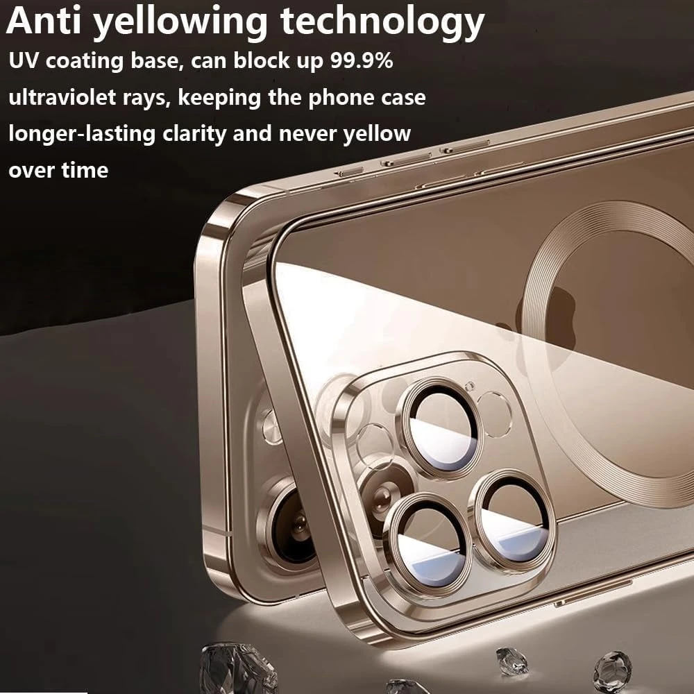 Magnetic for iPhone 16 Pro Case MagSafe [Never Yellowing] [Military Grade Drop P