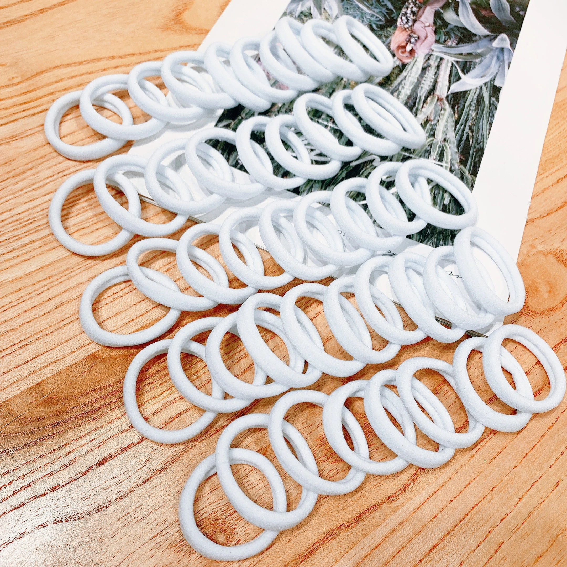 Black Hair Bands for Women Girls Hairband High Elastic Rubber Band Hair Ties Pon
