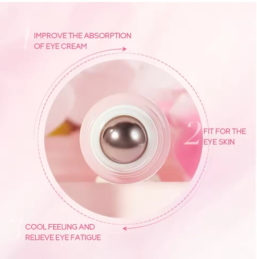 LAIKOU Sakura Eye Serum Eye Roller Massage Vitamin C Hyaluronic Acid Skin Care E