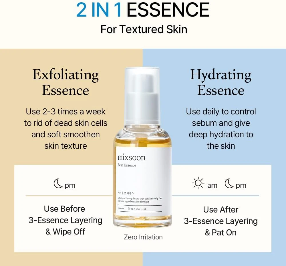 mixsoon [Mixsoon] Bean Essence 1.69 fl oz / 50ml | Natural fermented soybean ser
