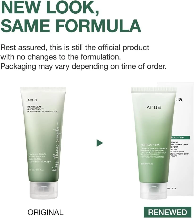 ANUA Heartleaf Quercetinol Pore Deep Cleansing Foam, Facial Cleanser, for Double