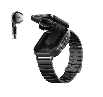 2025 Latest  Smart Fashion D8 Smart Watch TWS BT Call 2 in 1 with Earphones Inte