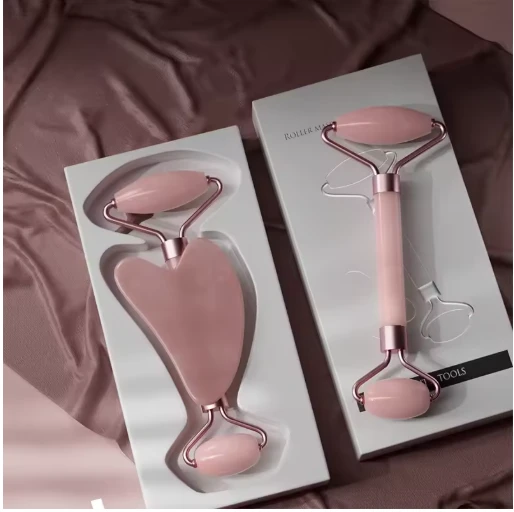2Pcs Face Massager Roller Guasha Board Resin Scraper Wrinkle Remover Massage Rol