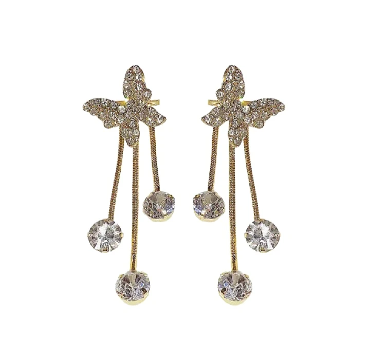 Crystal women's drop earrings