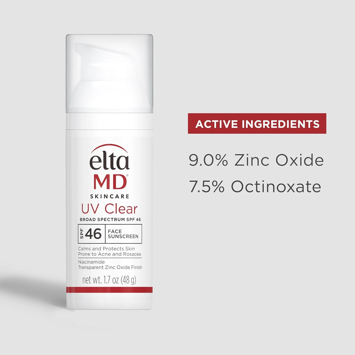 EltaMD UV Clear Facial Sunscreen SPF 46 - For Skin Types Prone To Acne, Rosacea 