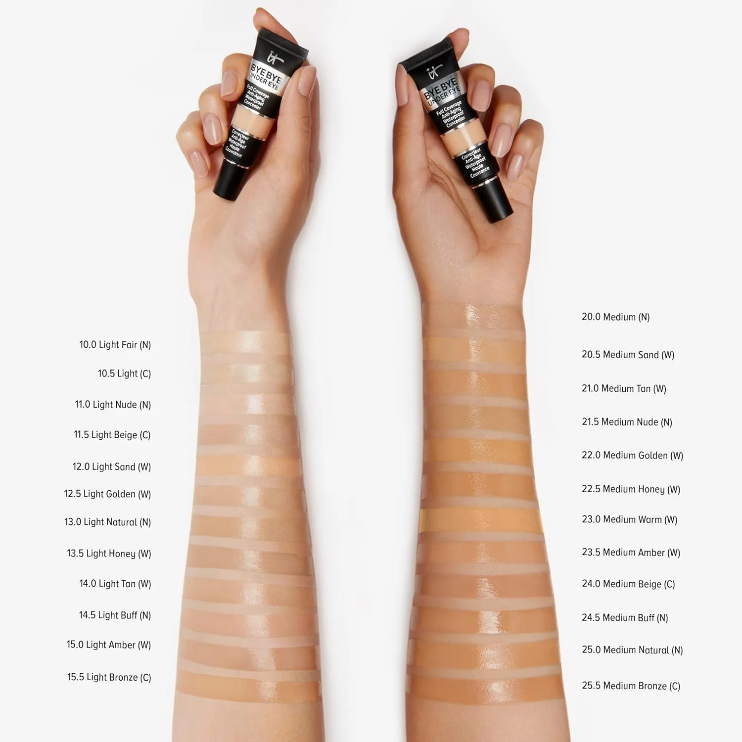 (10ml, Light Golden) – IT COSMETICS 10ml Bye Bye Under Eye Full Coverage Anti-Ag