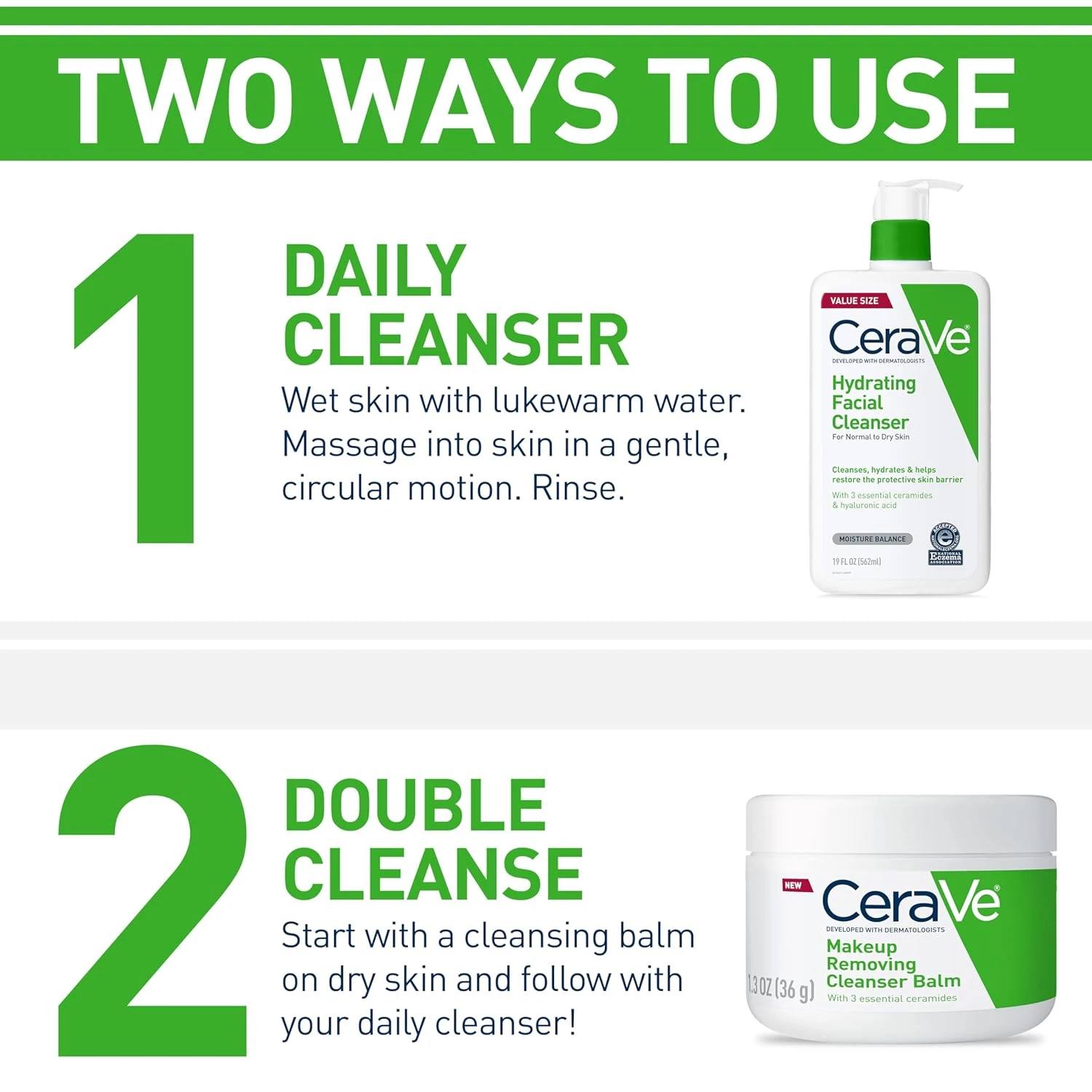 CeraVe Hydrating Cleanser | 236ml/8oz | Daily Face & Body Wash for Normal to Dry