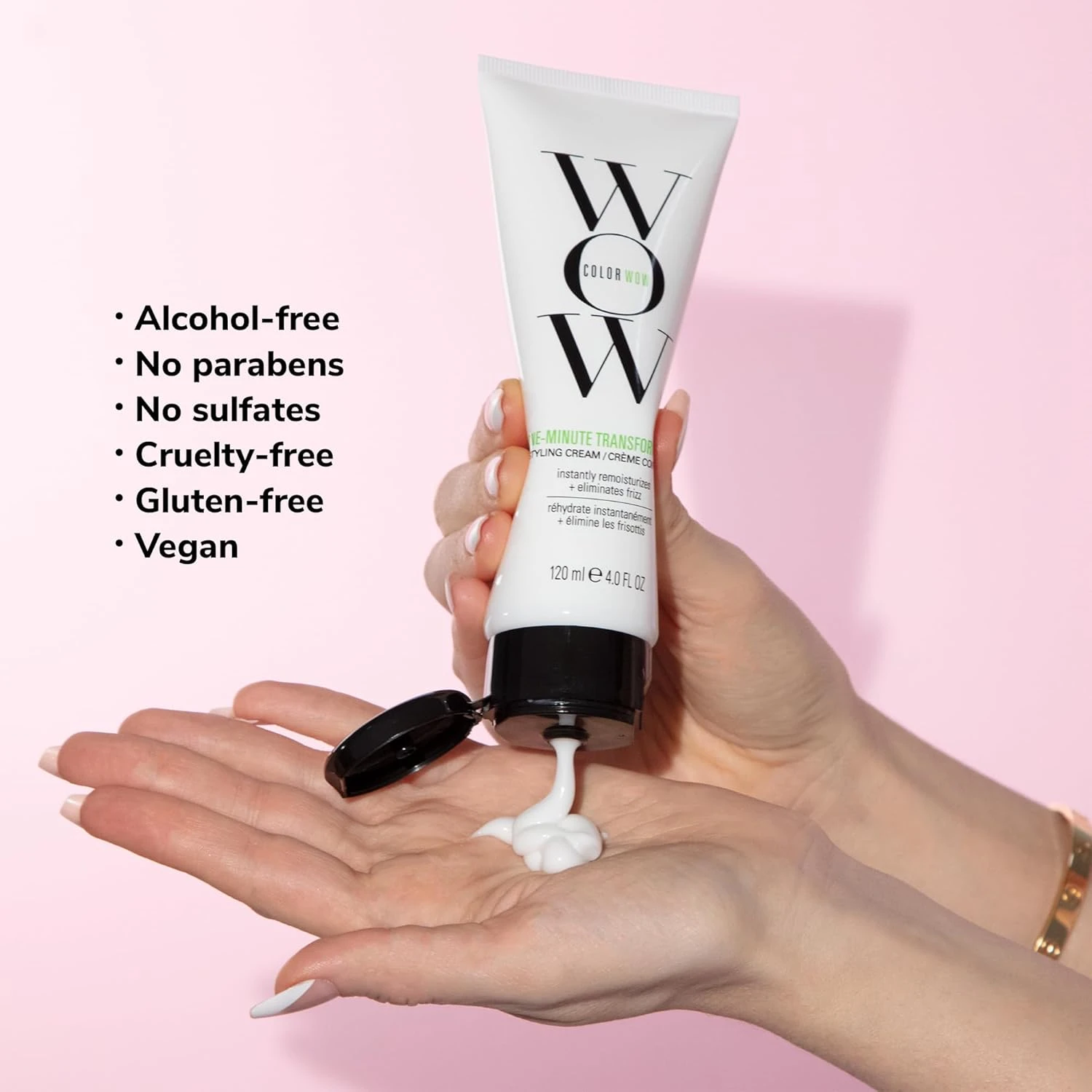 COLOR WOW One Minute Transformation Styling Cream - Instant Frizz Fix with Nouri