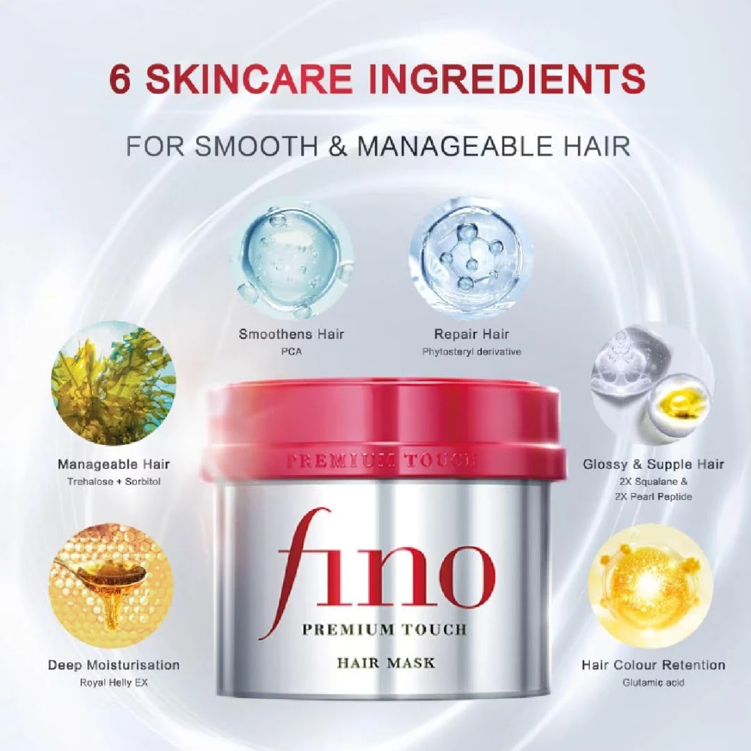 Fino Shiseido Premium Touch Hair Mask, 8.11 Ounce