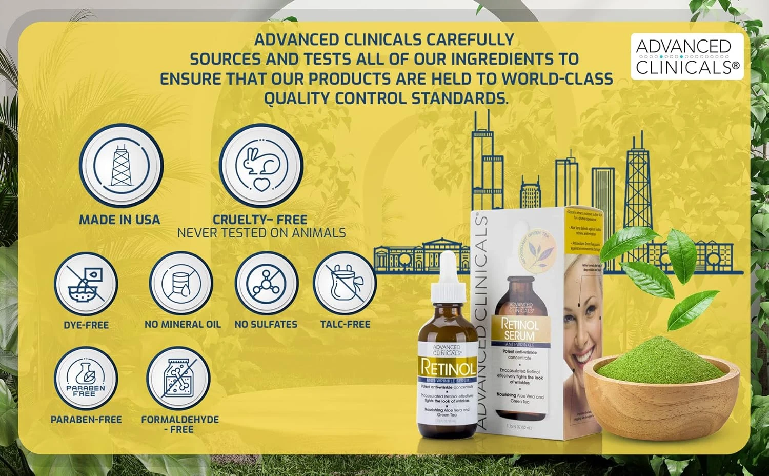 Advanced Clinicals Professional Strength Retinol Serum Anti Aging Wrinkle Reduci