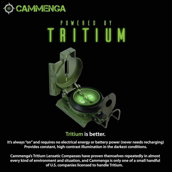 ROTHCO Cammenga 3H Cammenga G.I. Military Tritium Lensatic Compass