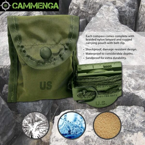 ROTHCO Cammenga 3H Cammenga G.I. Military Tritium Lensatic Compass
